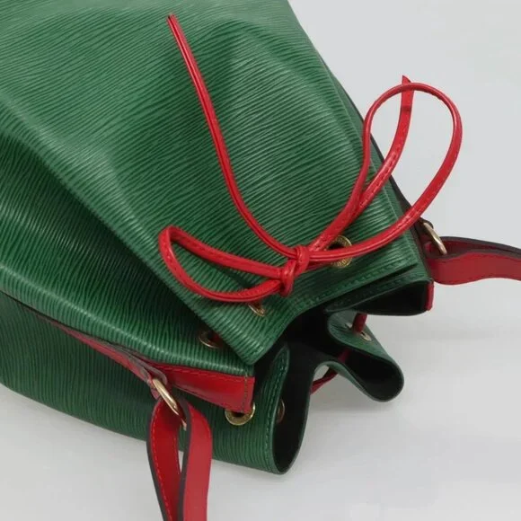 LOUIS VUITTON Epi Petit Noe Shoulder Bag Bicolor Green Red M44147 LV Auth - Picture 10 of 15